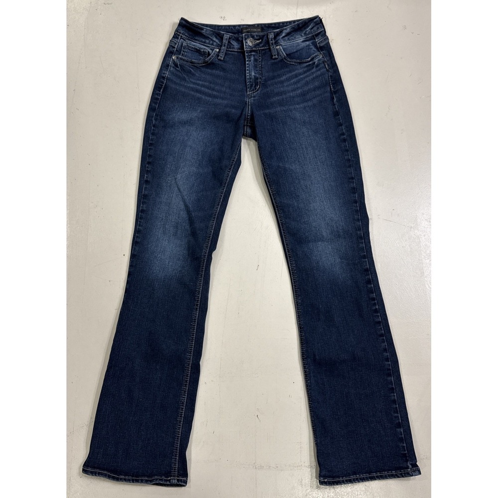 Silver Jeans Suki Slim Boot Jeans Designer Women's W28/33 Dark Wash Stretch